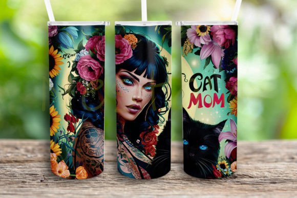 Badass Cat Mom Tumbler Wrap Png: A Designer's Review