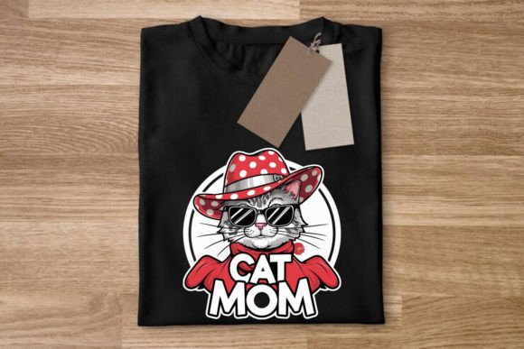 Cat Mom Tshirt: Graphics for Crafts & Branding