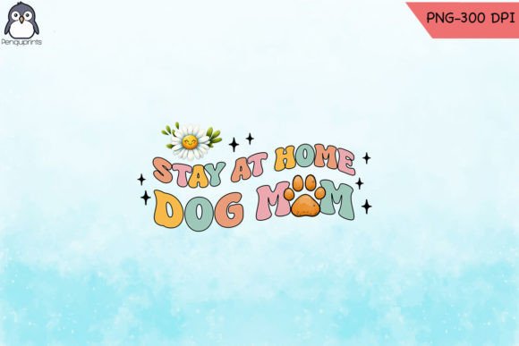 Dog Mom Retro Graphics for Crafts & DIY