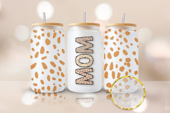 Mom Animal Print Libbey Glass Can Wrap: Graphics for Crafts