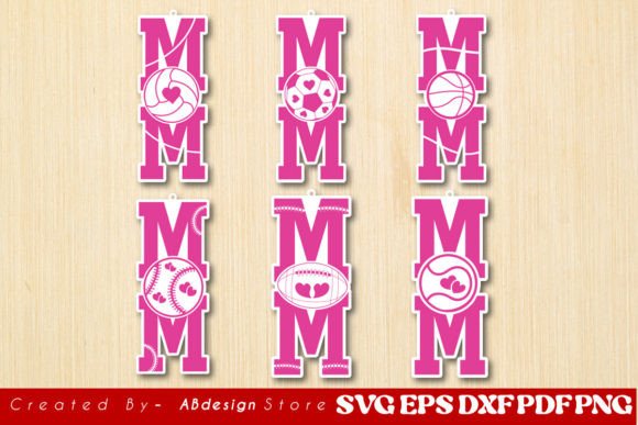Mom Sports Earrings: Graphics for Crafts