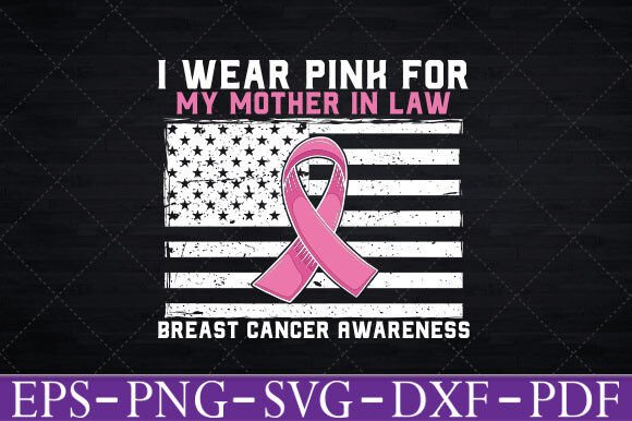 Pink Mom Mother in Law Breast Cancer: Graphics for Crafts