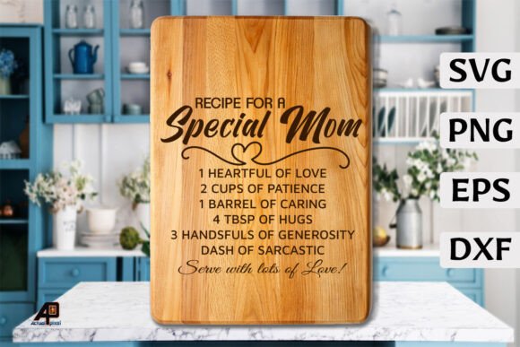 Review: Recipe for Special Mom Funny Quotes Design